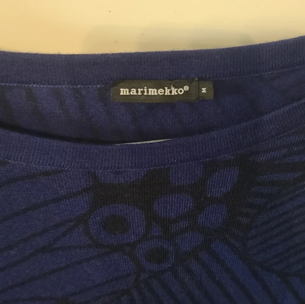Marimekko Huvila Fine Knit 100% Wool Long Sleeve Dress - Picture 4 of 8